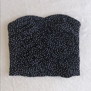 Urban Outfitters Strapless Polka Dot Bustier Top